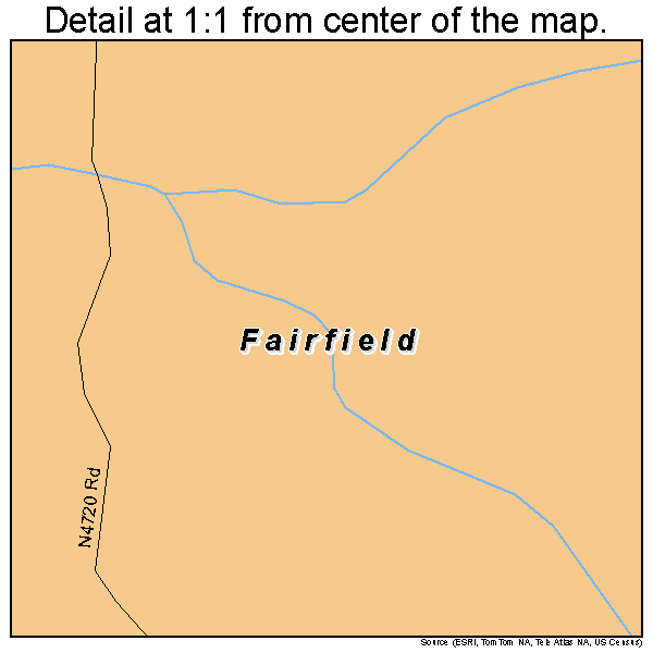 Fairfield, Oklahoma road map detail