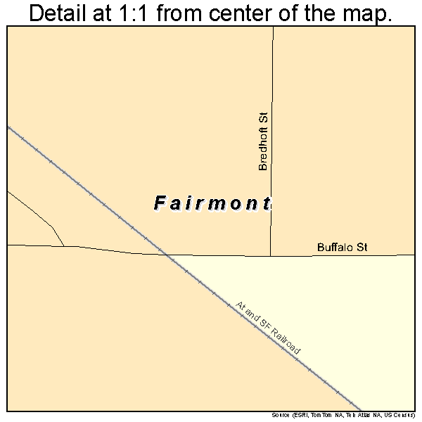 Fairmont, Oklahoma road map detail