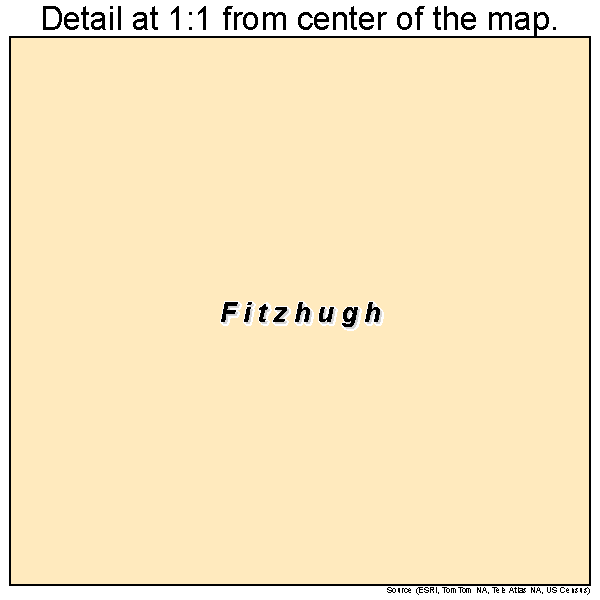 Fitzhugh, Oklahoma road map detail