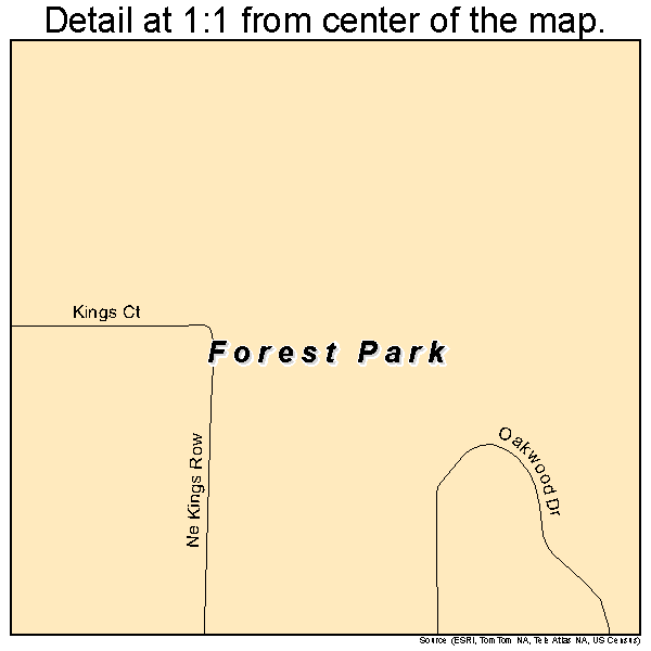 Forest Park, Oklahoma road map detail