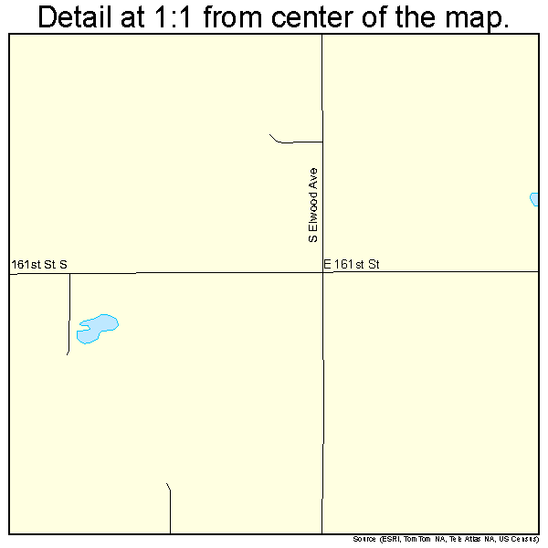 Glenpool, Oklahoma road map detail