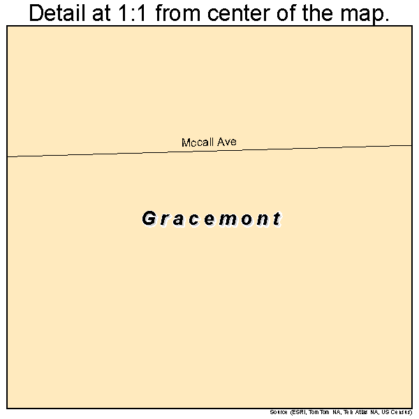 Gracemont, Oklahoma road map detail