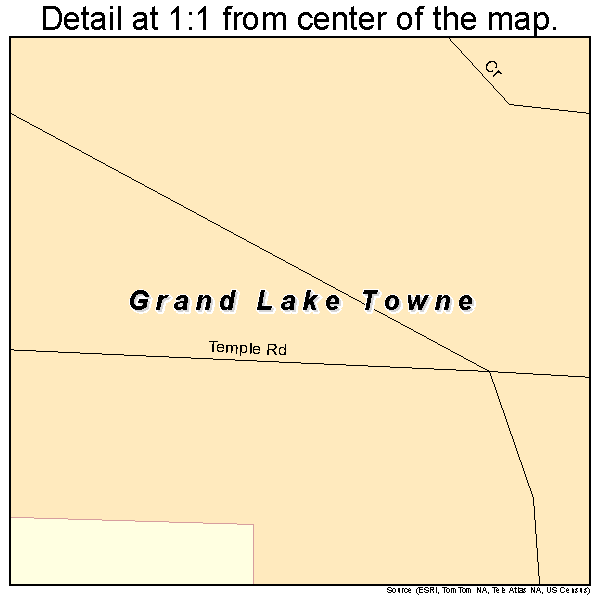 Grand Lake Towne, Oklahoma road map detail