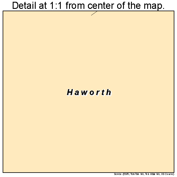 Haworth, Oklahoma road map detail