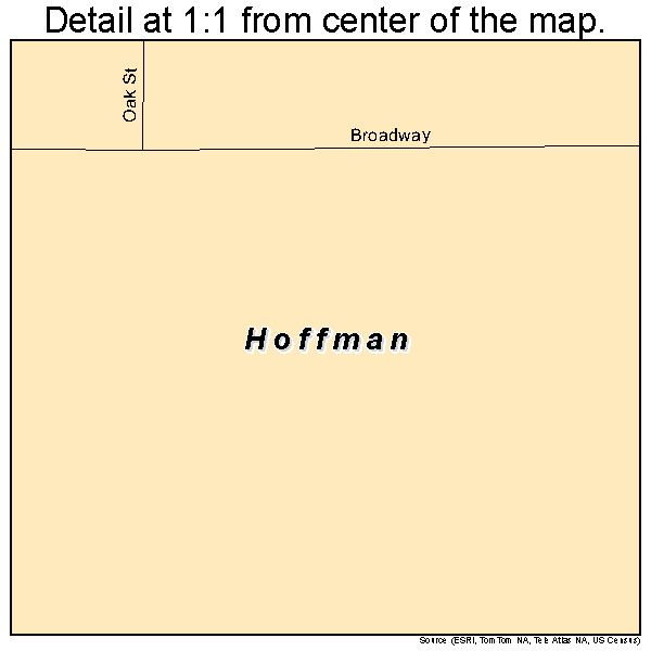 Hoffman, Oklahoma road map detail