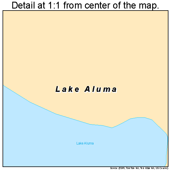 Lake Aluma, Oklahoma road map detail