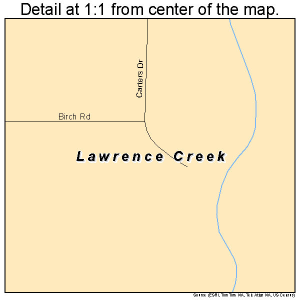 Lawrence Creek, Oklahoma road map detail