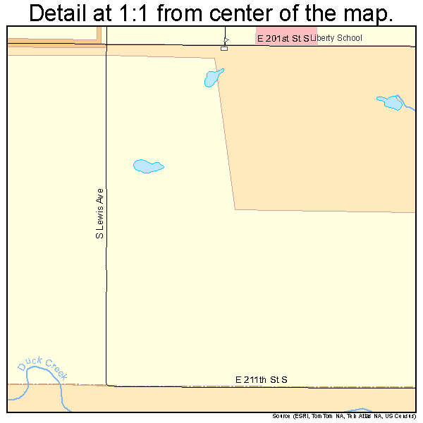 Liberty, Oklahoma road map detail