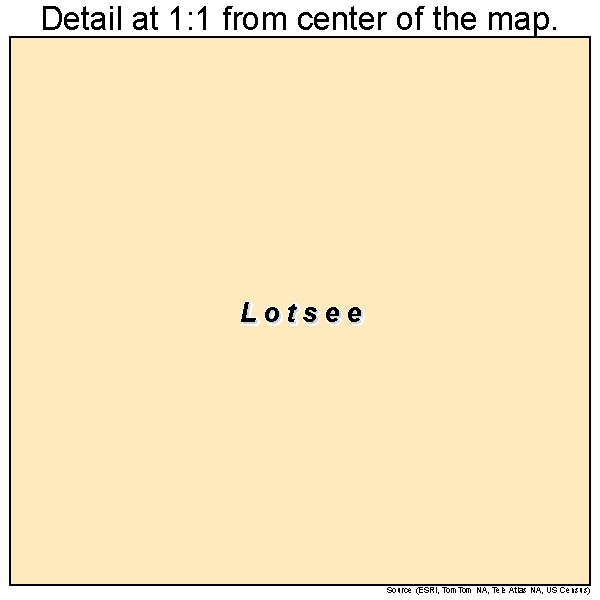 Lotsee, Oklahoma road map detail