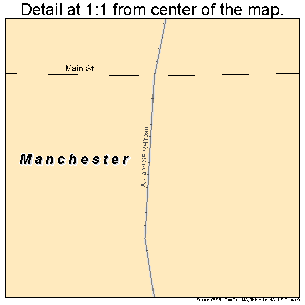 Manchester, Oklahoma road map detail