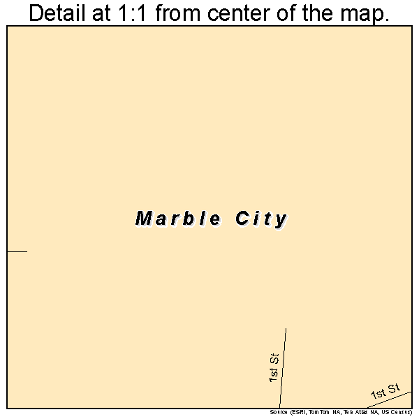 Marble City, Oklahoma road map detail