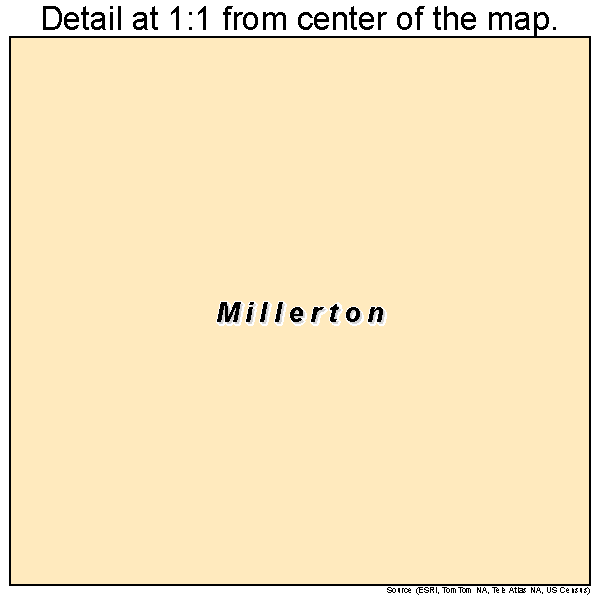 Millerton, Oklahoma road map detail