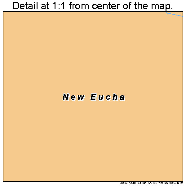 New Eucha, Oklahoma road map detail
