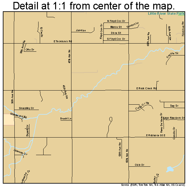 Norman, Oklahoma road map detail
