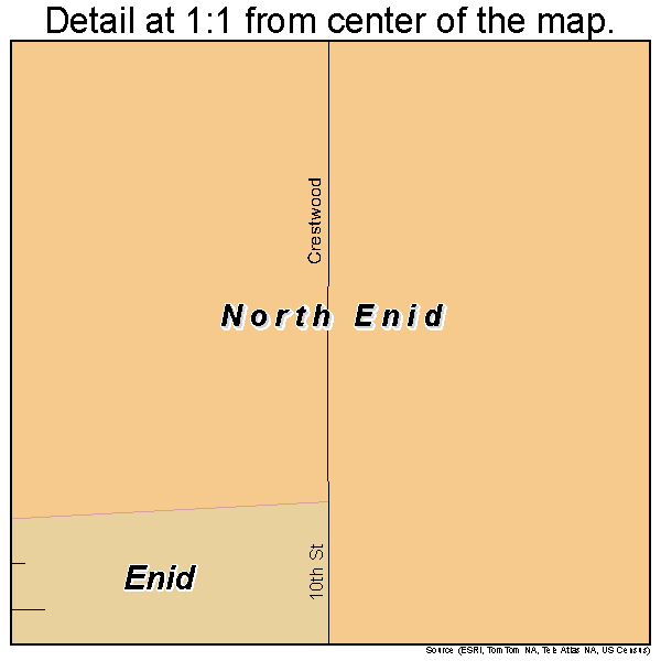 North Enid, Oklahoma road map detail