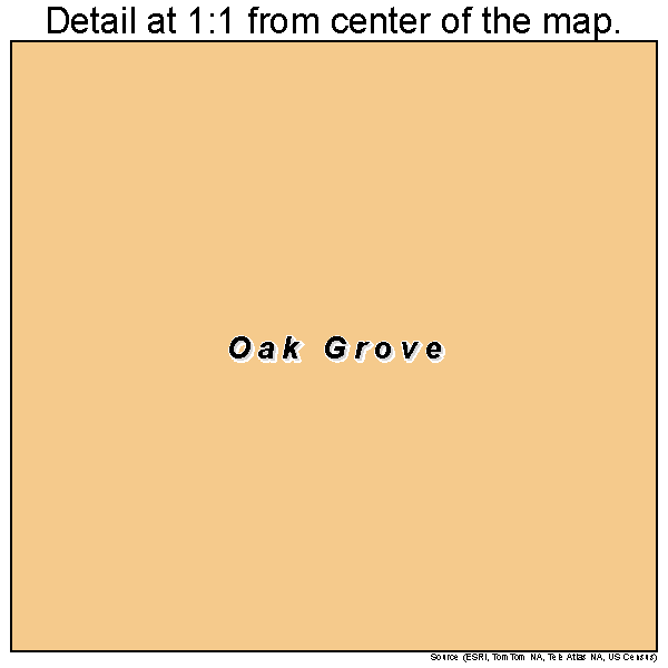 Oak Grove, Oklahoma road map detail