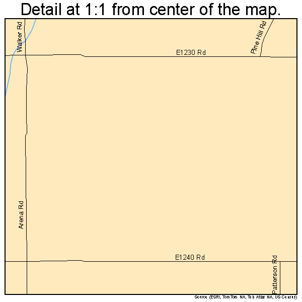 Pink, Oklahoma road map detail