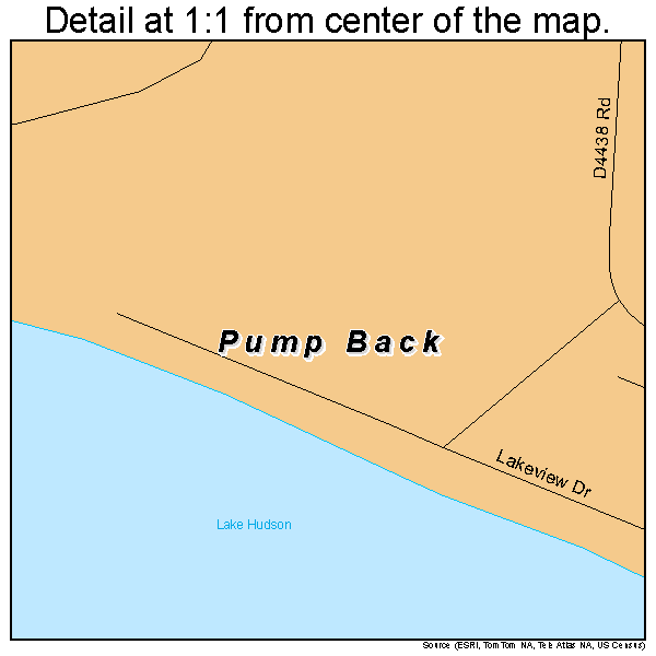 Pump Back, Oklahoma road map detail