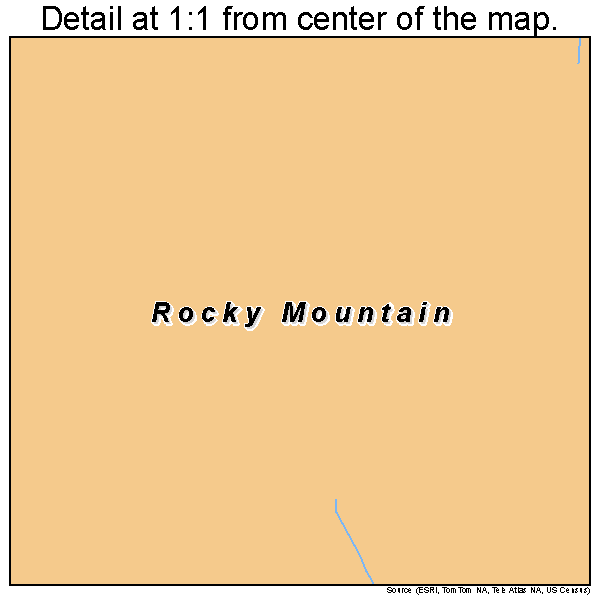 Rocky Mountain, Oklahoma road map detail