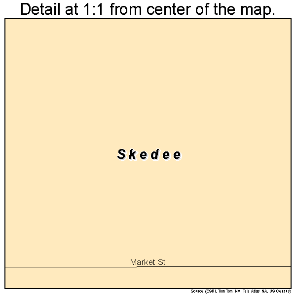 Skedee, Oklahoma road map detail