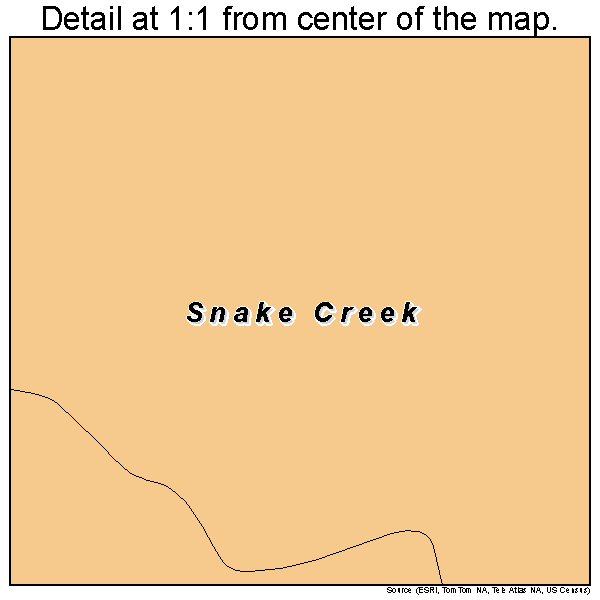 Snake Creek, Oklahoma road map detail