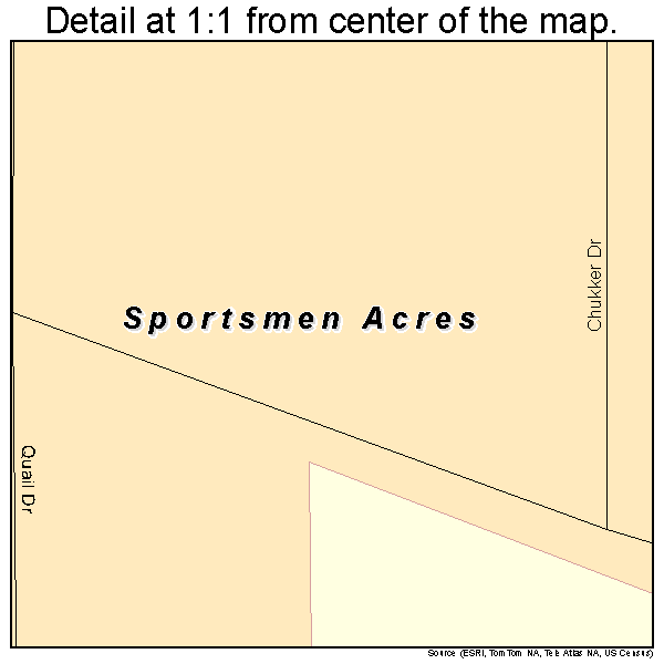 Sportsmen Acres, Oklahoma road map detail