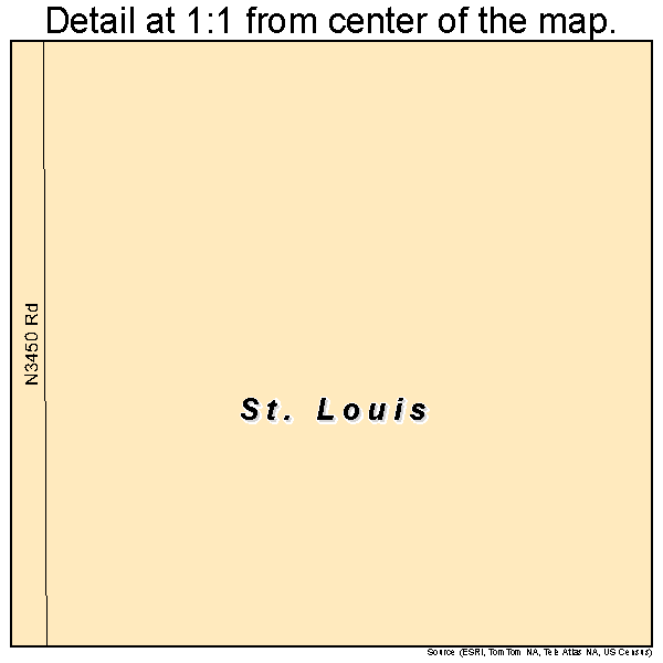 St. Louis, Oklahoma road map detail