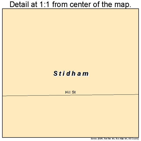 Stidham, Oklahoma road map detail