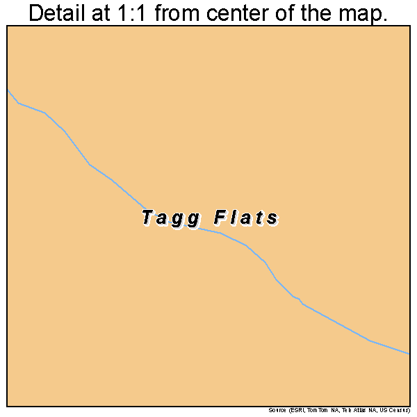 Tagg Flats, Oklahoma road map detail