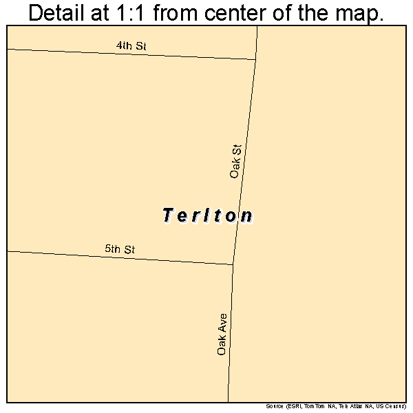 Terlton, Oklahoma road map detail