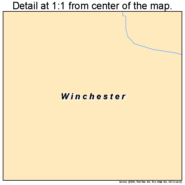 Winchester, Oklahoma road map detail