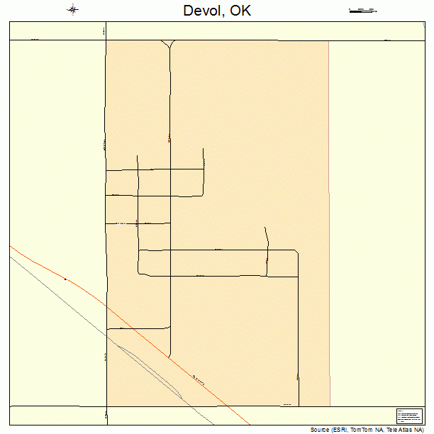 Devol, OK street map