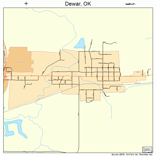 Dewar, OK street map