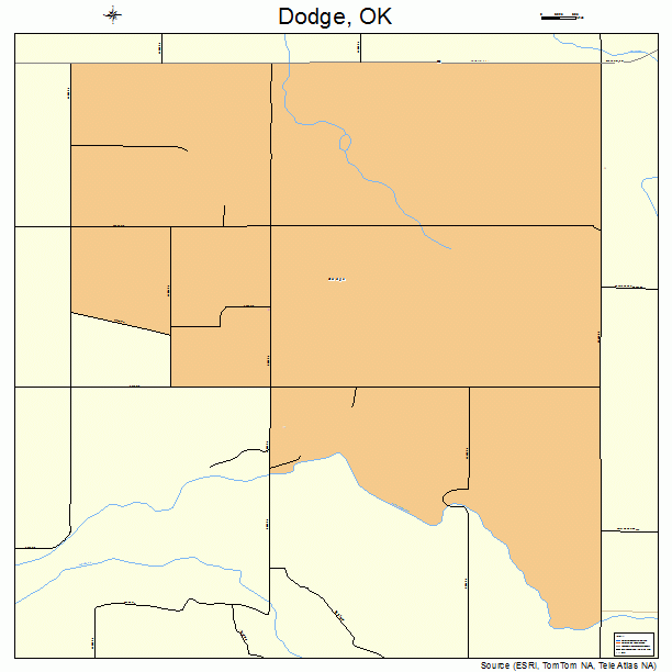 Dodge, OK street map