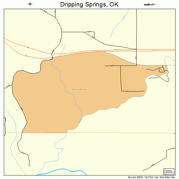 Dripping Springs, OK street map