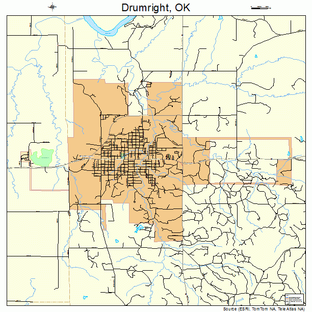 Drumright, OK street map