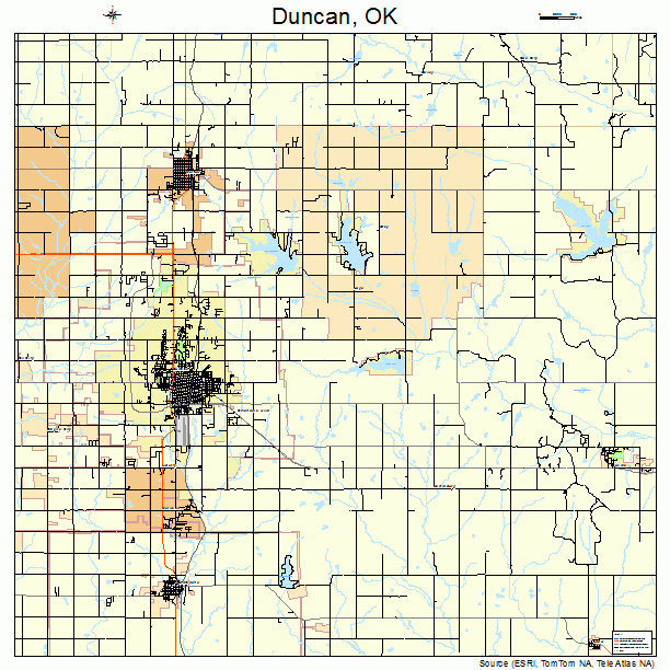 Duncan, OK street map