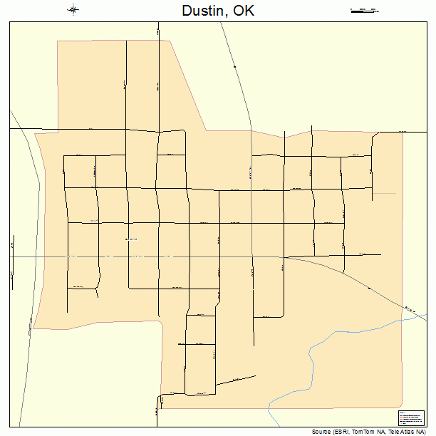 Dustin, OK street map