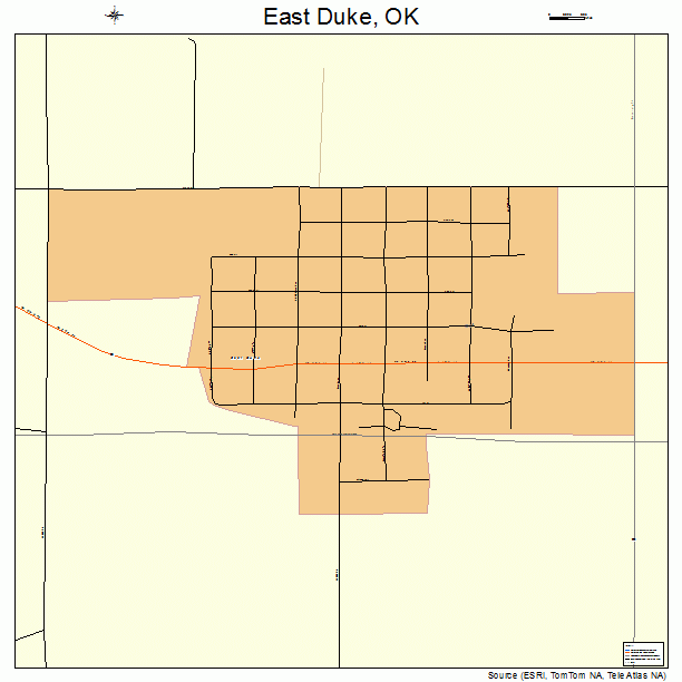 East Duke, OK street map