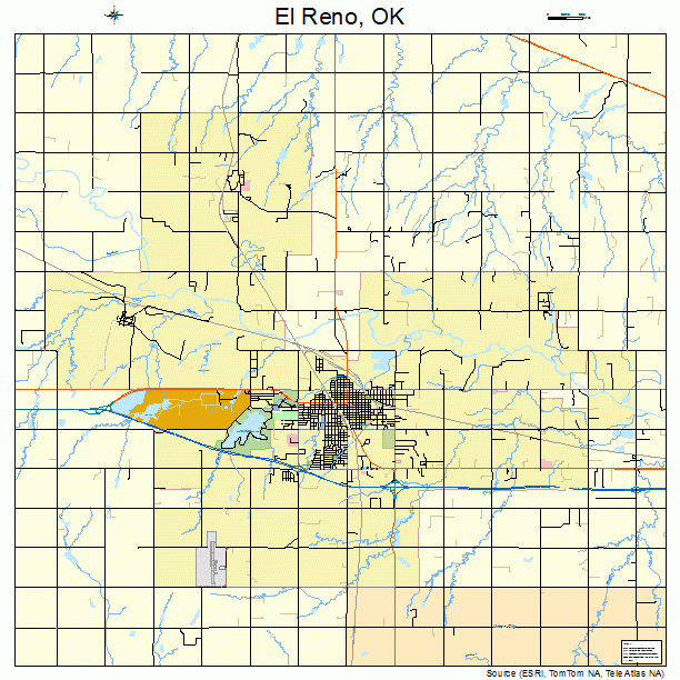 El Reno, OK street map