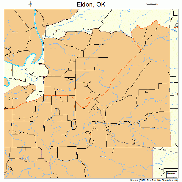 Eldon, OK street map