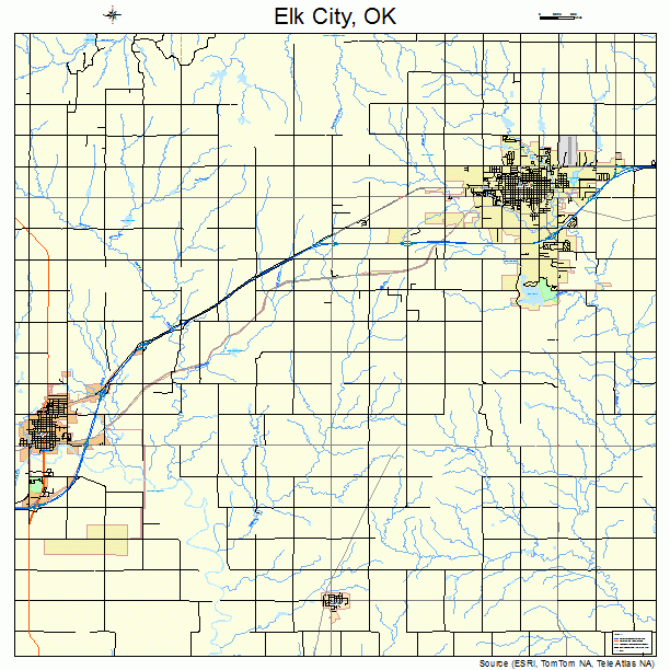 Elk City, OK street map