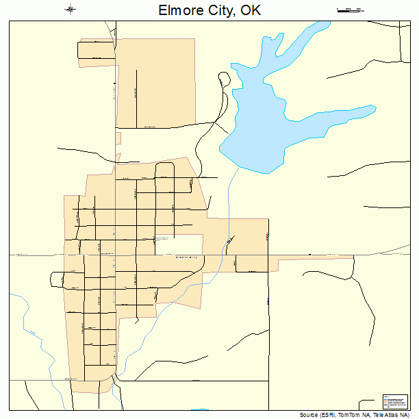 Elmore City, OK street map