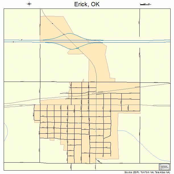 Erick, OK street map