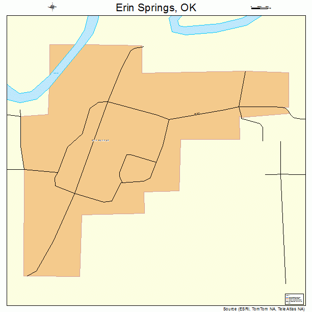 Erin Springs, OK street map