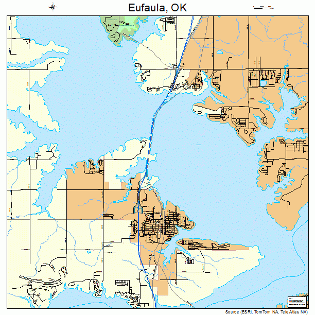 Eufaula, OK street map