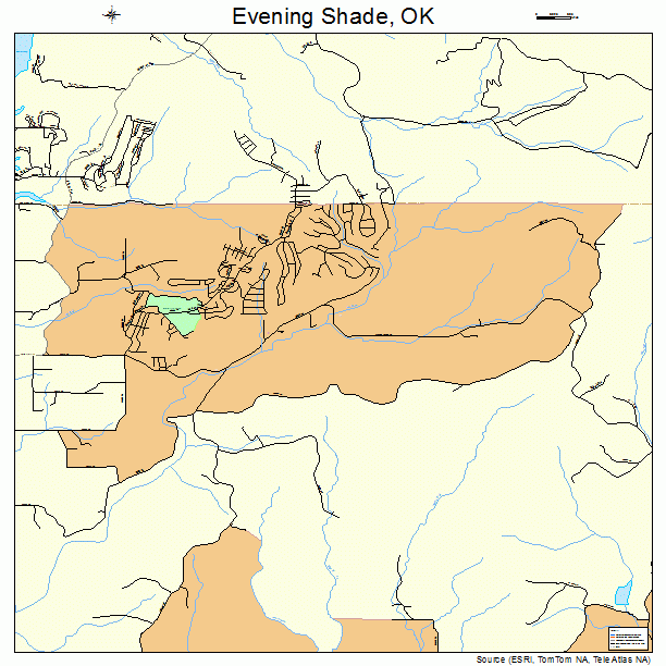 Evening Shade, OK street map