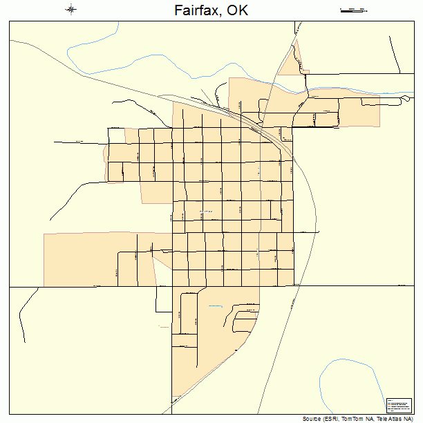 Fairfax, OK street map