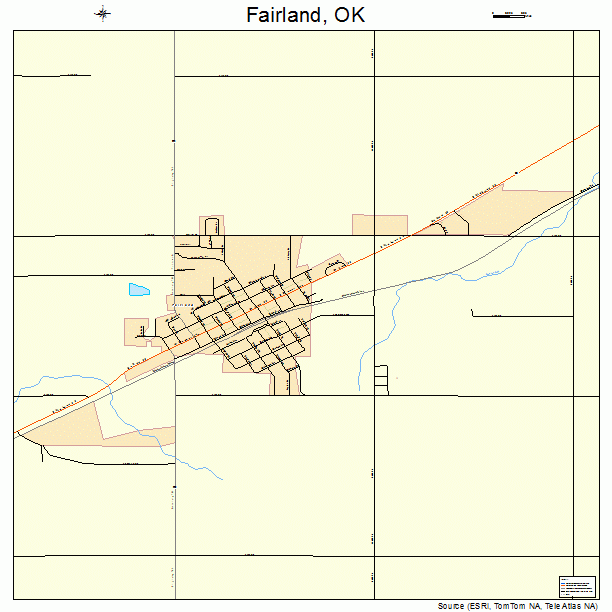 Fairland, OK street map