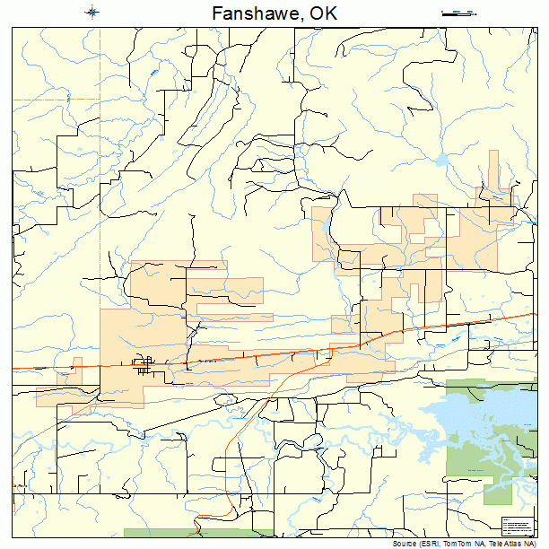 Fanshawe, OK street map